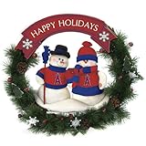 Anaheim Angels Team Snowman Christmas Wreath