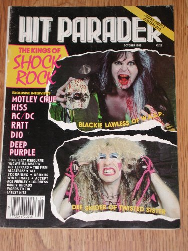 Hit Parader Magazine Back Issue - October 1985 Shock Rock Blackie Lawless WASP & Dee Snider Twisted Sister Cover