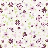 Tiddliwinks Fitted Crib Sheet- Plum Butterfly