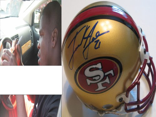 FRANK GORE SAN FRANCISCO 49ERS ,MAIMI HURRICANES,SIGNED MINI HELMET COA WITH PROOF