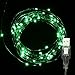 LED Fairy Lights, Oak Leaf 2 Set of USB 60 LED Starry String Lights Copper Wire for Home Bedroom Christmas Party Wedding Decoration,19.7ft Green