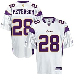 Reebok Minnesota Vikings Adrian Peterson Replica White Jersey