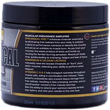 JBN Radical Fuel Unflavored - Enhanced Performance Nutrition, Muscular Endurance Amplifier, Pre-Workout Powder (60 Servings)