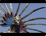 Mouse Mats of Chichimeca native, statue in Queretaro, Mexico from North Wind Picture Archives