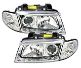 Xenon D2S Scheinwerfer, passend f&uuml;r Audi A4 Typ B5, Mod. Bj. 11/94-1/99, inkl. Frontblinkern, Ausf&uuml;hrung: Klarglas Chrom.