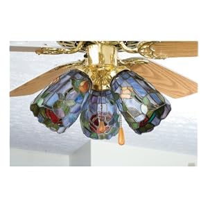 4 Inch W Rosebush Fan Light Shade Ceiling Fixture by Meyda