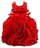 (コ-ランド) Co-landフォーマル キッズドレス プリンセス風 結婚式 ベビーワンピース 女児 女の子 ノースリーブ フラワーワンピ ビーズ飾り 子供ドレス ガールズ 入園式 発表会 (130c