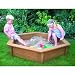 Plum Products Hexagonal Wooden Sand Pit with Cover and Ground Sheet