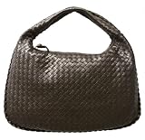 Bottega Veneta 'Veneta' Woven Chocolate Leather Medium Hobo 115653/V0013/2040