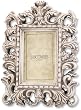 Segura Shabby Distressed White Open Scrollwork Picture Frame 4x6