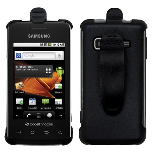 Cbus Wireless Black Holster Case w/ Ratcheting Belt Clip for Samsung Galaxy Prevail / Precedent / M820 ¡­