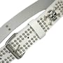 White Studded Skull & Bones Removable Buckle Belt Size Small