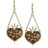 Betsey Johnson Lovely Leopard Heart Trapeze Ea