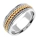 Handmade Wedding Band With Comfort Fit 14K Two-tone Gold Can Also Be Made In Platinum or Other Colors 18K And 24K Is Also Available 8mm