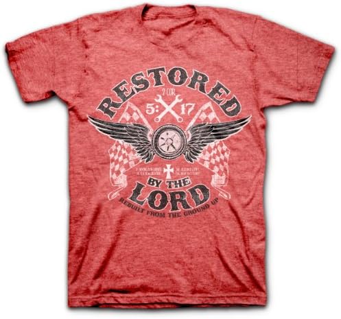Restored By The Lord Christian Biker T-Shirts (3X-Large)