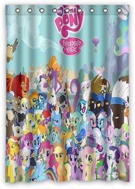Comfortable My little pony Window Curtains/drape/panels/treatment Polyester Fabric Office/Home/Bedroom Decor 52"x 72"