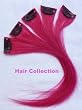 Hair Collection-12"Hot PINK 100% Human Hair Clip in on Extensions - 1.6"widex5pcs