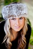 Faux Fur Headband - Light Brown Frost