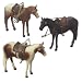Horses with Saddles Christmas Ornament Set of 3