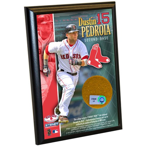 MLB Boston Red Sox Dustin Pedroia 4-by-6-Inch Dirt Plaque