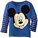 Disney Boys' Mickey Mouse Striped Skater-Sleeve T-Shirt