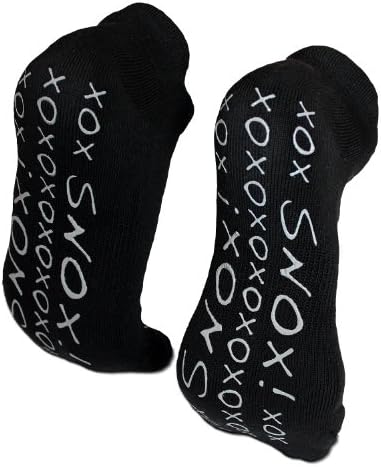 3-Pair, SNOX Non-Slip Non-Skid Socks, Value-Pack 3-Pair (X-Large, Black/Grey)