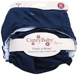 CuteyBaby Thats a Wrap Diaper Cover, Solid Navy, Large