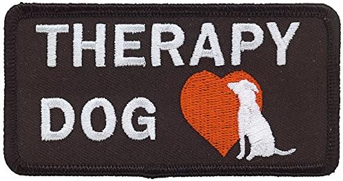 Therapy Dog with Heart Patch 2x4" - Highest Quality Embroidery