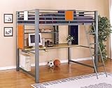 Teen Trends Full Loft Study Bunk Bed (ships in 2 cartons)
