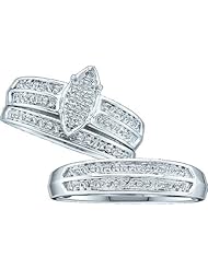 0.28CTW ROUND DIAMOND LADIES MICRO PAVE TRIO SET