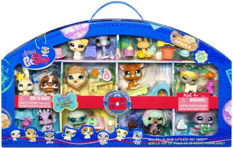Littlest Pet Shop Exclusive 2009 Around the World Collector's Set of 12 Pets Includes Walrus, Kangaroo, Beaver, Lion and More!