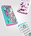 Style4U Moto Z Force Case, Moto Z Force Droid Case, Hawaiian Flower Studded Rhinestone Crystal Bling Hybrid Armor Case for Motorola Moto Z Force/Moto Z Force Droid with 1 Stylus [Teal/Hot Pink]