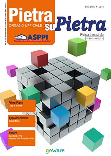 Pietra su Pietra - anno 63 n.1 2016 (Italian Edition)