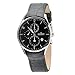 Skagen Men's 329XLSLB Black Dial Chronograph With Black Leather Band Watch