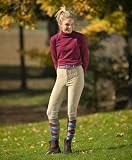 TuffRider Kids Low Rise Ribb Knee Patch Breeches - Size Childrens 14 White