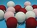 Red Tone Mix Cotton Ball Patio Party String Lights (20/set)