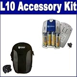Nikon Coolpix L10 Digital Camera Accessory Kit includes: SB257 Charger, SDC ....