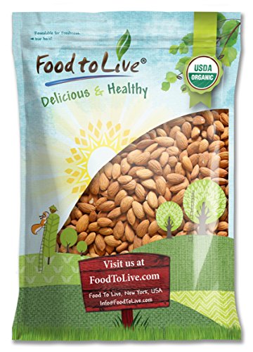 Food To Live ® Organic Almonds (Raw, No Shell, Unpasteurized) (8 Pounds)