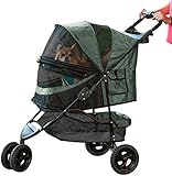 Pet Gear No-Zip Special Edition Pet Stroller, with Zipperless Entry, Sage