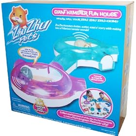 Zhu Zhu Pets Giant Hamster Fun House with 1 Kitchen/Bedroom Studio, 1 Bathroom, 1 Tunnel, 2 Connectors and 4 Door Caps (Playset is Over 28 Inches Long, Hamster Sold Separately)