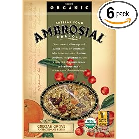 Ambrosial Granola Organic Grecian Grove Antioxidant Blend, 6-Count, 12-Ounce Pouch (Pack of 6)