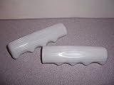 Pyramid White Finger Groove Stingray Style Grips Bike Bicycle