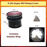 0.15x Super HD Fisheye Lens for 70-210mm, 85-250mm, 35mm, 50mm, 14-45mm, 14 ....