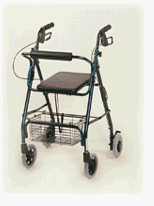 4-Wheel Aluminum Rollator Walker