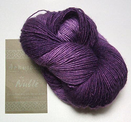 Araucania Nuble Shadow 214 Purple Hand Dyed Extra Fine Merino Wool Silk Yarn