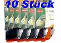 10 Druckerpatronen CANON PIXMA IP3600 IP4600 ip4700 MP540 MP540X MP550 MP560 MP620 MP620B MP630 MP640 MP980 MP990 MX860 MX870 MP 540 550 560 620 630 640 980 990 KOMPATIBEL Patronen mit Chip einfach einsetzen und losdrucken