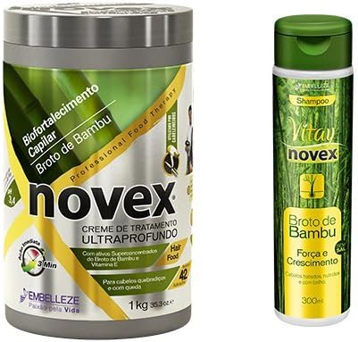 Combo Embelleze: Bamboo Sprout Shampoo (10.14 OZ) + Bamboo Sprout Hair Care Treatment Cream (35.3 Oz)