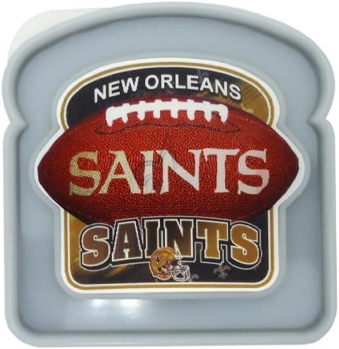 LaMi Products NFL Team Licensed BPA Free Anti Squish Sandwich Storage Box, Rams