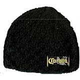 Corona Beer Alcohol Hat - Black Crochet Beanie Skull Cap