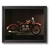 1940 Harley Davidson Motorcycle Home Decor Wall Picture Black Framed Art Print
